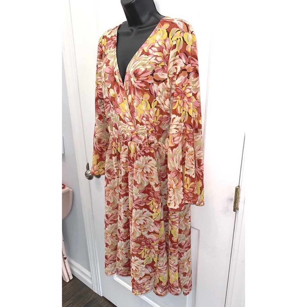 Torrid Mini Chiffon And Studio Knit Surplice Dress - Picture 6 of 10